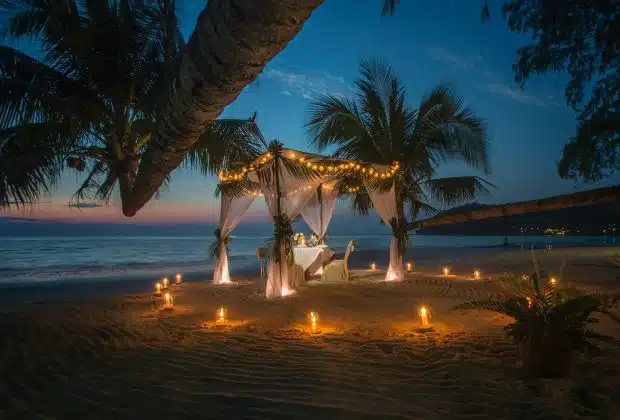 White Canopy Tent Near Coastline